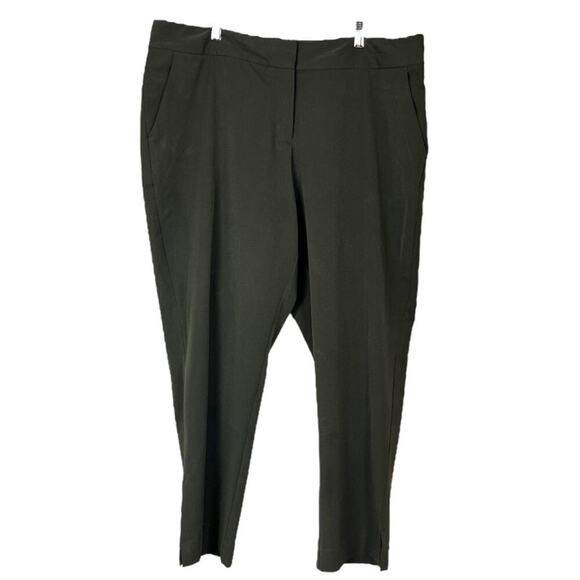 Worthington Women’s 2 Pair Pants Modern Fit Mid Rise Olive Green Tan Size 18 - Picture 4 of 10